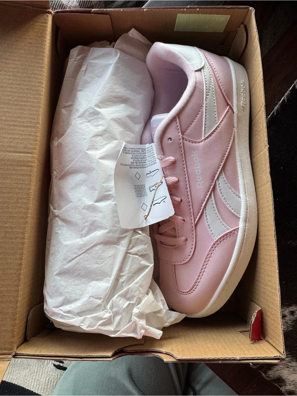 Reebok Kids Pink and White Classic Sneaker